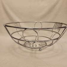 Soporte para cesta frutero de alambre cromado con patas para encimera de cocina