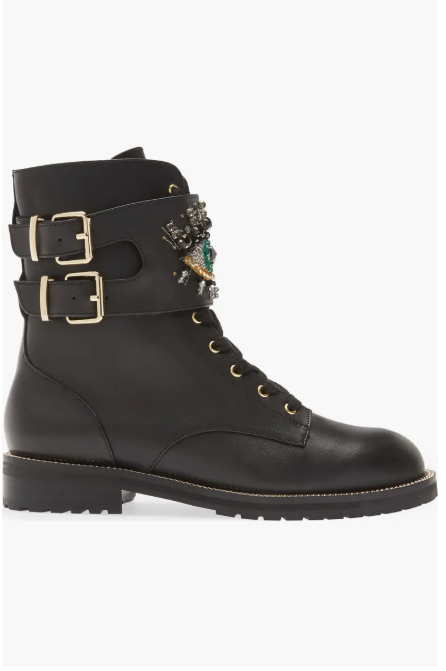 Kurt Geiger Combat Boots Sutton Black Leather Eye  display picture 1