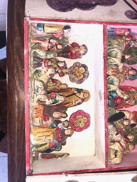 Presepe Peruviano Etnico Retablo Miniatura Presepio Natività - Immagine 2 di 4