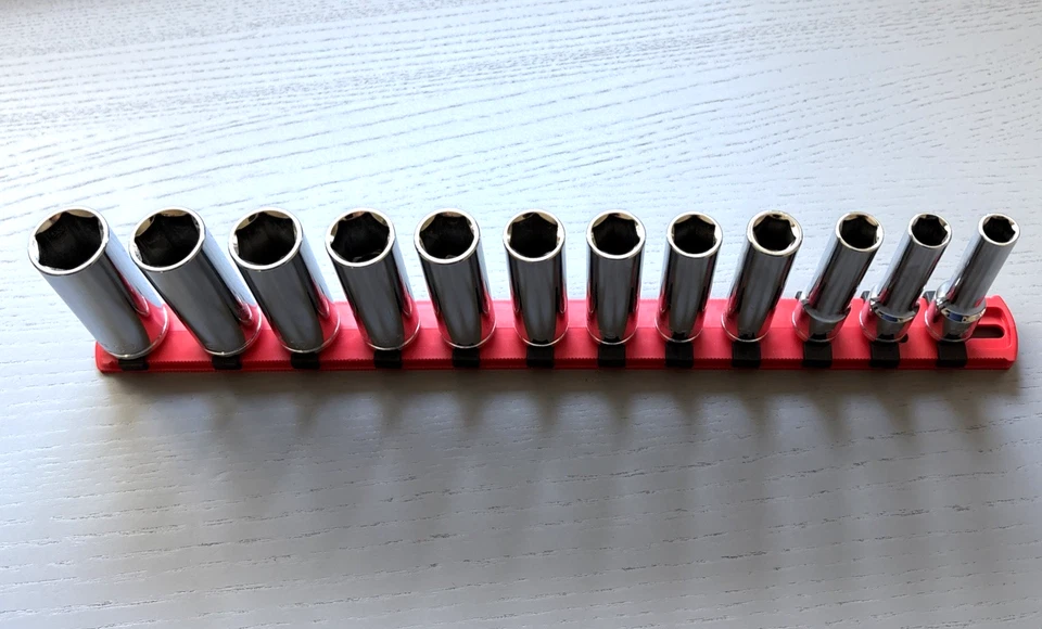 TEKTON # SHD91106 3/8" Dr. Metric Deep 6-Point 12-Piece Socket Set Fast Shipping - Image 3 of 3