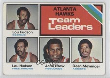 1975-76 Topps Team Leaders Lou Hudson John Drew Dean Meminger #116 HOF 0a1