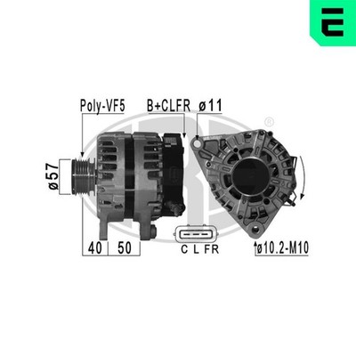 Lichtmaschine Generator Lima ERA 210942 für GD HYUNDAI PB JC CW 14V ix20 i30 i40