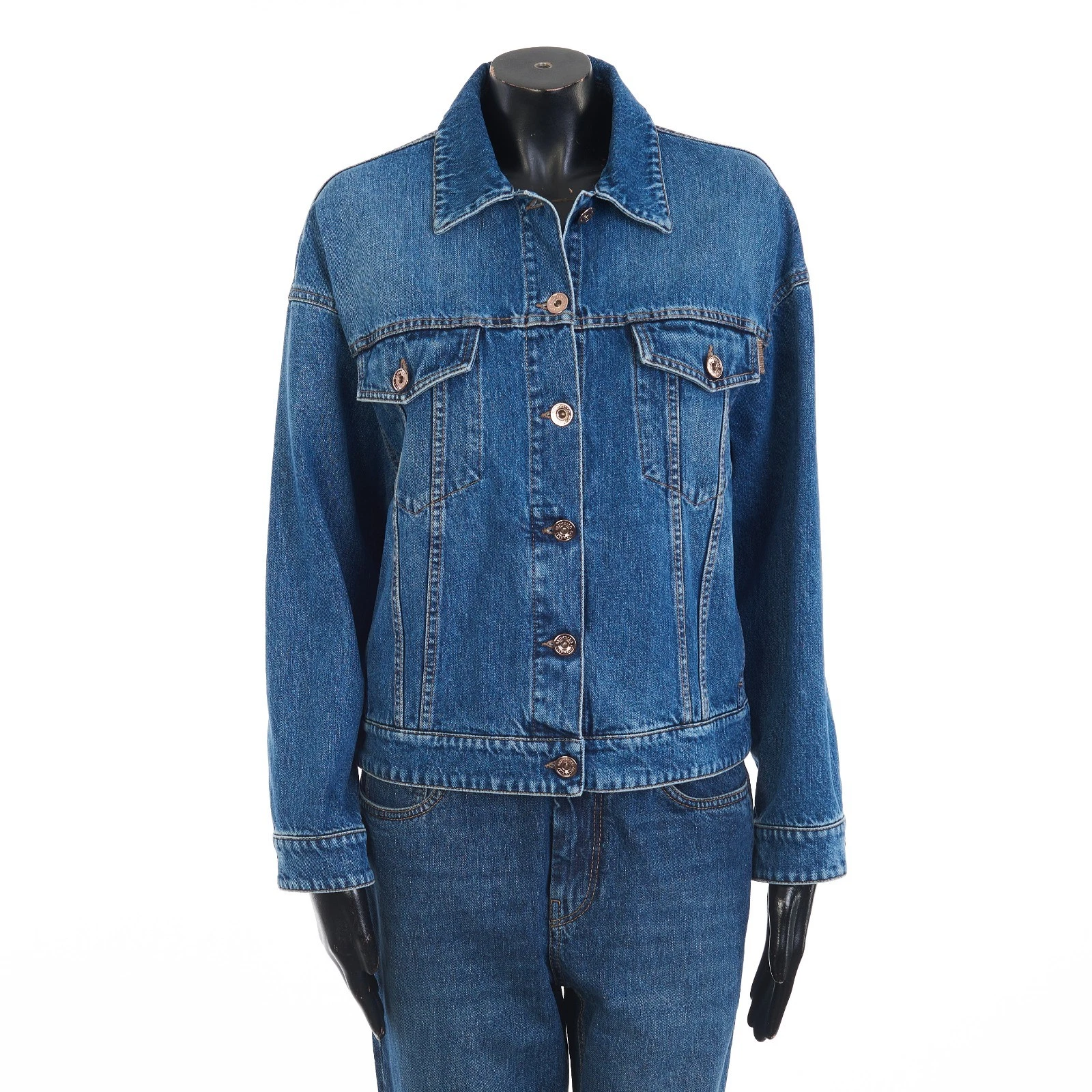 Brunello Cucinelli — BRUNELLO CUCINELLI 3775$ Women's Denim Jacket With Monili