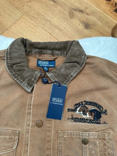Polo Ralph Lauren Men’s Brown Sportsman Work Utility Dog Jacket Canvas XL Bnwt image 9