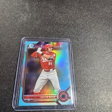 2022 Bowman Draft Chrome Base Sky Blue #BDC-13 Justin Boyd - Cincinnati Reds