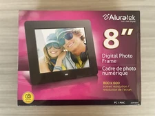 Aluratek ADPF08SF 8 in Digital Photo Frame - Black