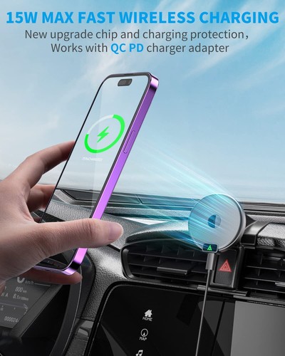 Magnetic Wireless Car Charger,Specific Phone Mount for Honda CRV CR-V 2017-20... - Photo 4 sur 9