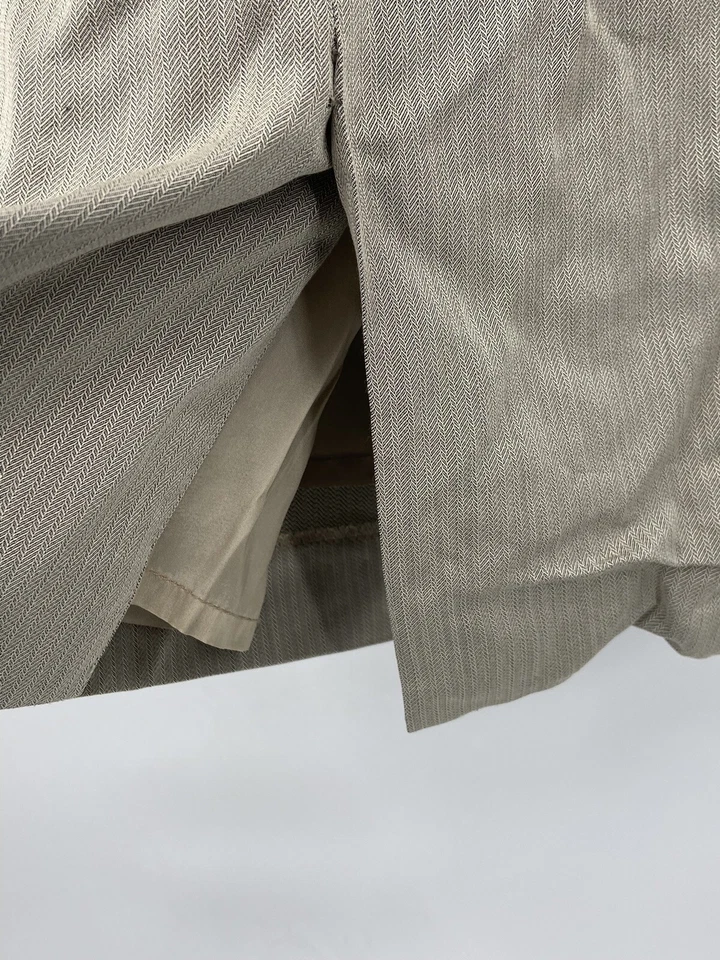 Zanella女式US 8 IT 42意大利米色中褶编织直铅笔裙 — 第 3/4 张图片