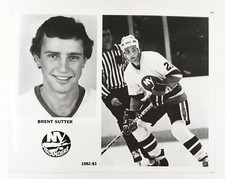 1982-83 NY Islanders New York Brent Sutter Center NHL Hockey VTG Promo Photo