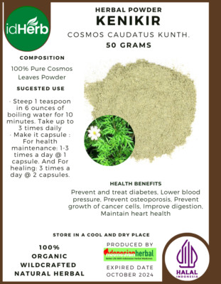 50-500 gr POWDER COSMOS CAUDATUS KUNTH LEAF KENIKIR ORGANIC NATURAL HERBAL HERBS