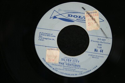VINYL RECORDS 45 THE VENTURES BLUER THAN BLUE SILVER CITY
