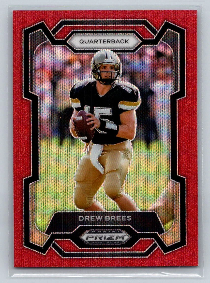 2024 Panini Prizm Draft Picks Drew Brees #88 Ruby Wave Purdue Boilermakers