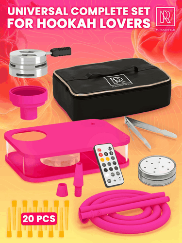 Pink Hookah Set Premium Portable Hookah Set With Everything And Bag - Picture 2 of 8