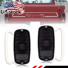 Smoked Tail Light Lenses w/ Gaskets for 1960-66 Chevy/GMC Fleetside Pickup Truck