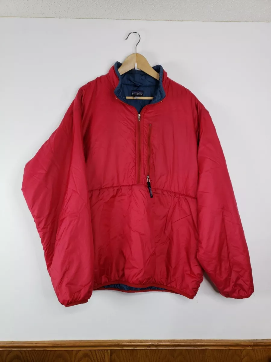 Vintage Patagonia Puffball Pullover Jacket Made in USA Anorak coat Red |