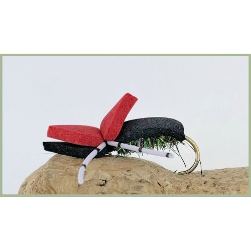 Hi Viz Schaum Schwarzkäfer, 6er Pack Angelfliegen, Forellenfliegen, Mischgr. 10/12 - Bild 1 von 1