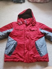 Old Navy Boys Red Winter Jacket Water Resistance Hodded Size Medium 9-10