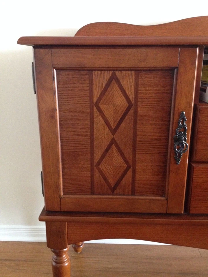 Buffet table cabinet storage wood dining room furniture - Image 2 of 4