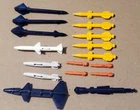 Lot of 17 GI Joe ARAH Tomahawk 1986 Storm Bomb MISSILE original vehicle part