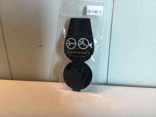 Women's Peace Earrings. Post, Surgical Steel.