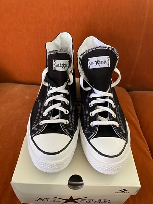 Converse x Stussy Men s Chuck Taylor All Star  70 Hi Black High Top Sneakers 12
