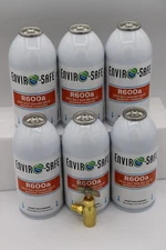 Enviro-Safe R-600a Refrigerant with 7/16" Self Sealing K28 6 oz, 6 cans w/tap