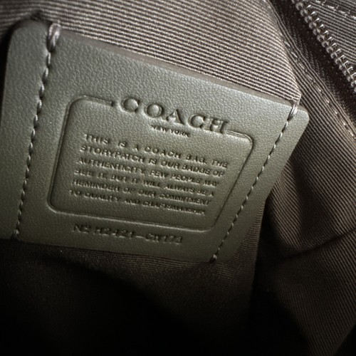 NWT Coach Racer Pack In Signature CW173 Olive Green Purse Sling Bag - Picture 10 of 14