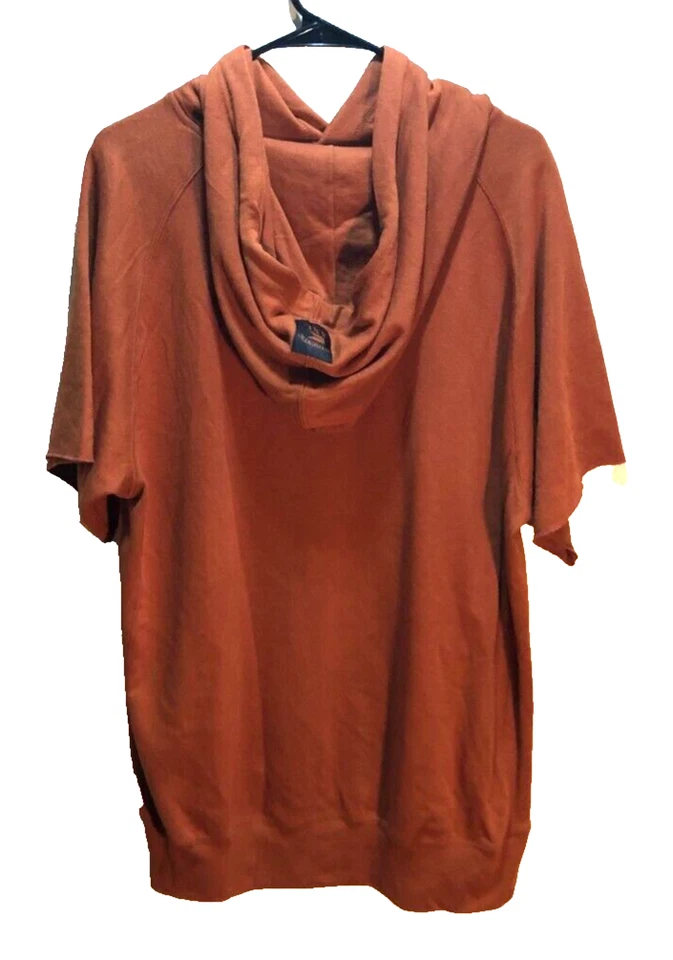 Sudadera con Capucha Texas Longhorns NCAA Naranja Quemado Cosida Grande 12 Mangas Cortas De Colección Años 90 L Foto 2 de 2