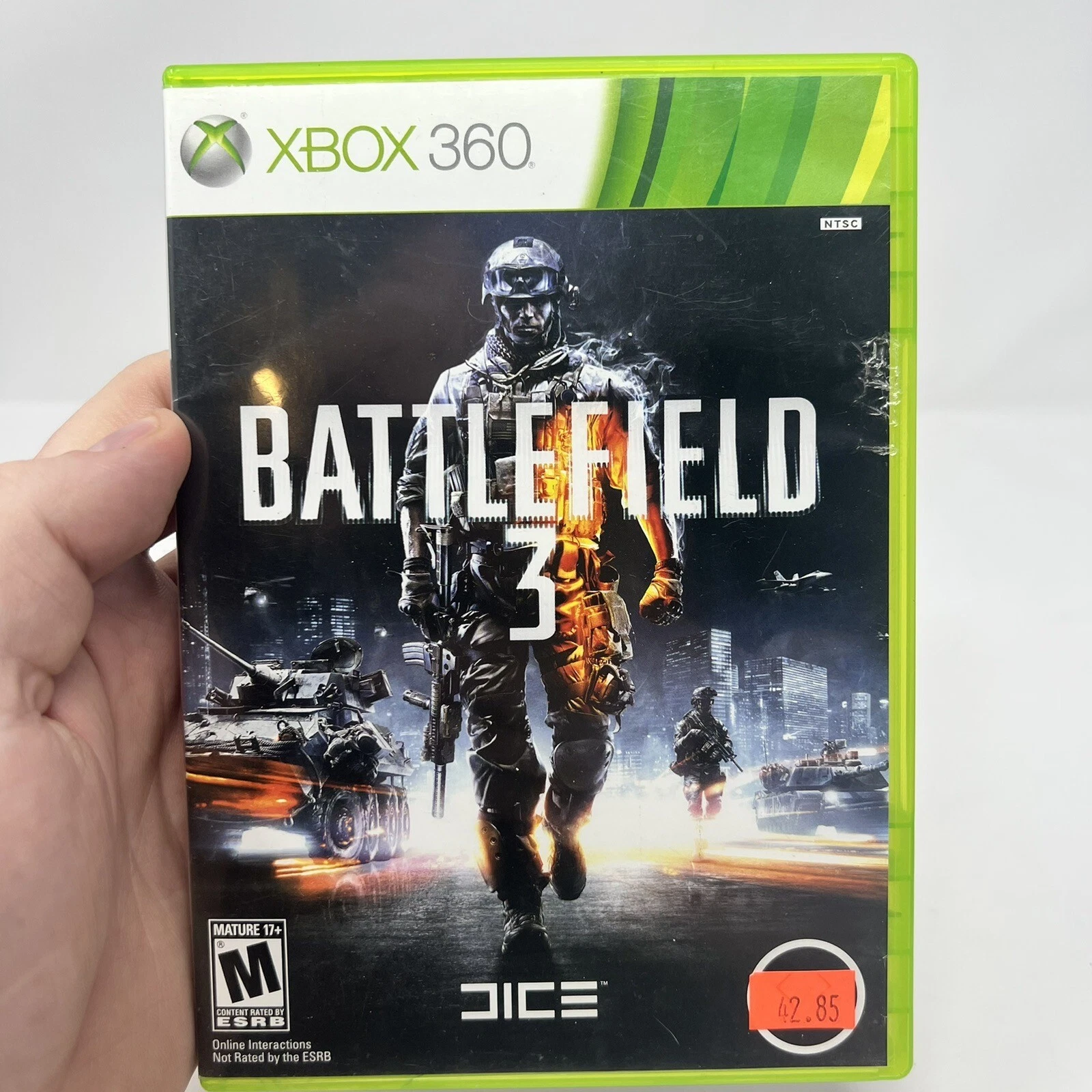 Battlefield 3 (Microsoft Xbox 360, 2011) Tested & Working Video Game War Shooter