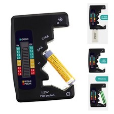 Battery Tester Checker C AA AAA D N 9V 1.5V Button Cell Batteries Pocket Size