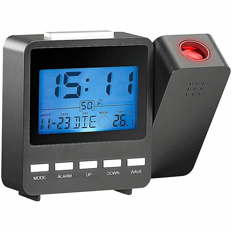 PEARL Projektionsuhr: Funk-Projektionswecker DAC-662.beam mit Temperaturanzeige - Bild 2 von 4