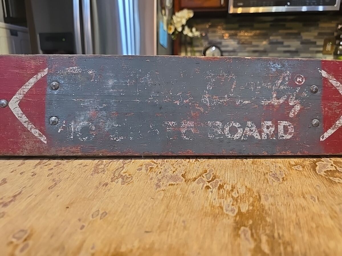 1960 Vintage Roller Derby 10 SKATE BOARD Red Wooden Plank 1960 Vintage Roller Derby 10 SKATE BOARD Red Wooden Plank