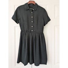 J. Crew Collection Shirtdress With Jewel Buttons Size 0 Black NWT $198 CF624