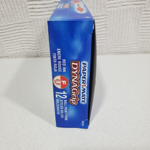 Paquete de 12 bolígrafos Paper Mate 87113 DynaGrip ROJO punta fina 1,0 mm nuevos - Imagen 2 de 3