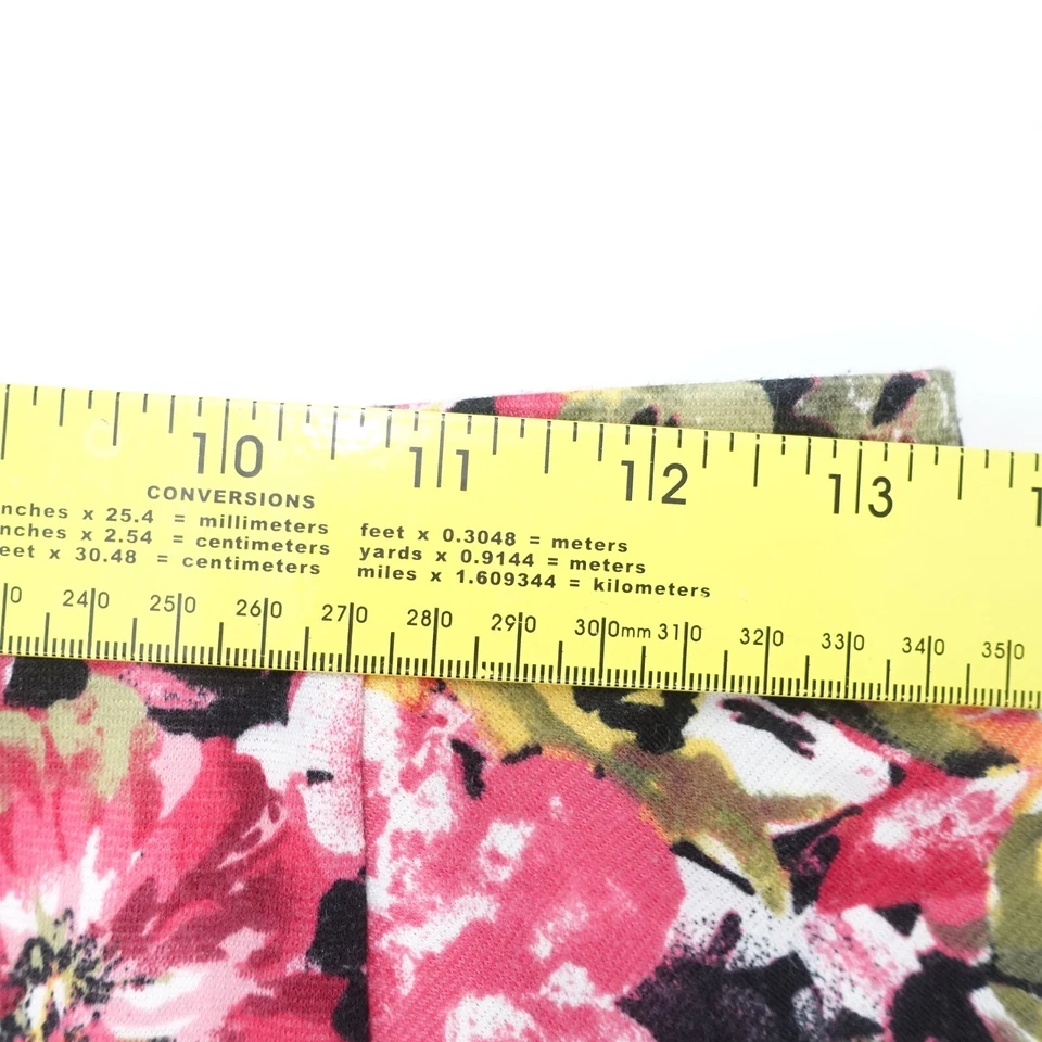 Falda lápiz Xhilaration para mujer mediana multicolor floral poliéster elástico con volantes Foto 3 de 4