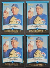 2001 Bowman by Topps Rookie Carlos Zambrano Lot ct/4 Cubs Baseball Cards