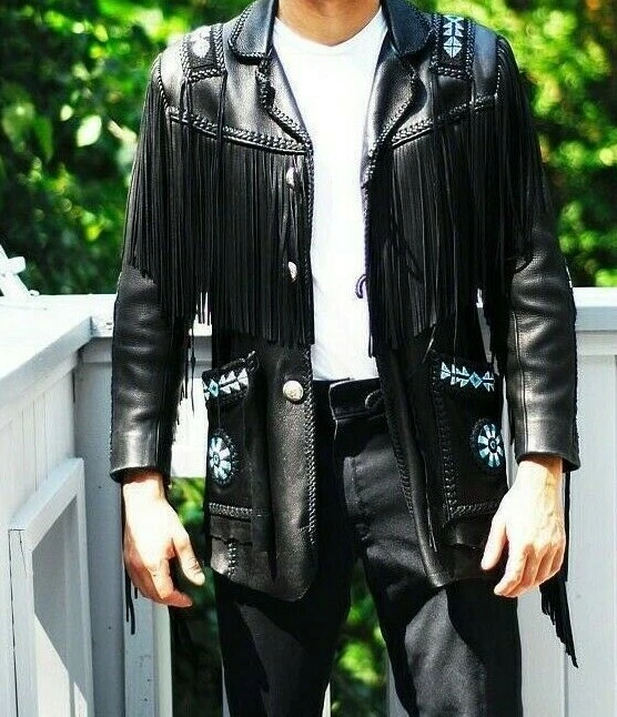 Leather cowboy cheap coat
