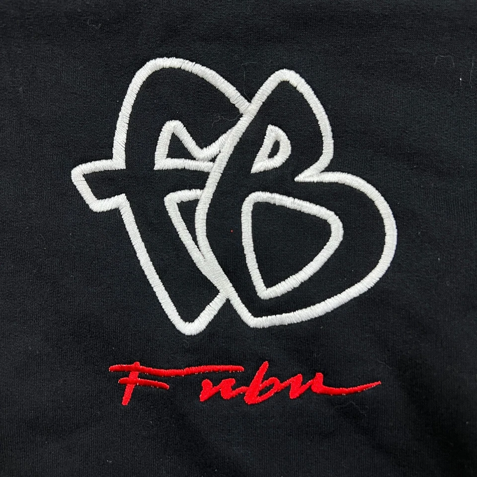 Vintage Fubu Sweatshirt Mens Large Black Faded Long Sleeve Pullover 90s Crewneck - Image 2 of 4