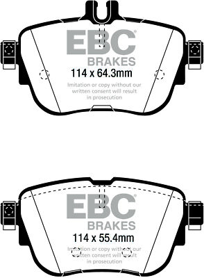 EBC Redstuff Rr Pad for Mercedes E-Class Cabrio (A238) E300 2.0 Turbo Sport 17>