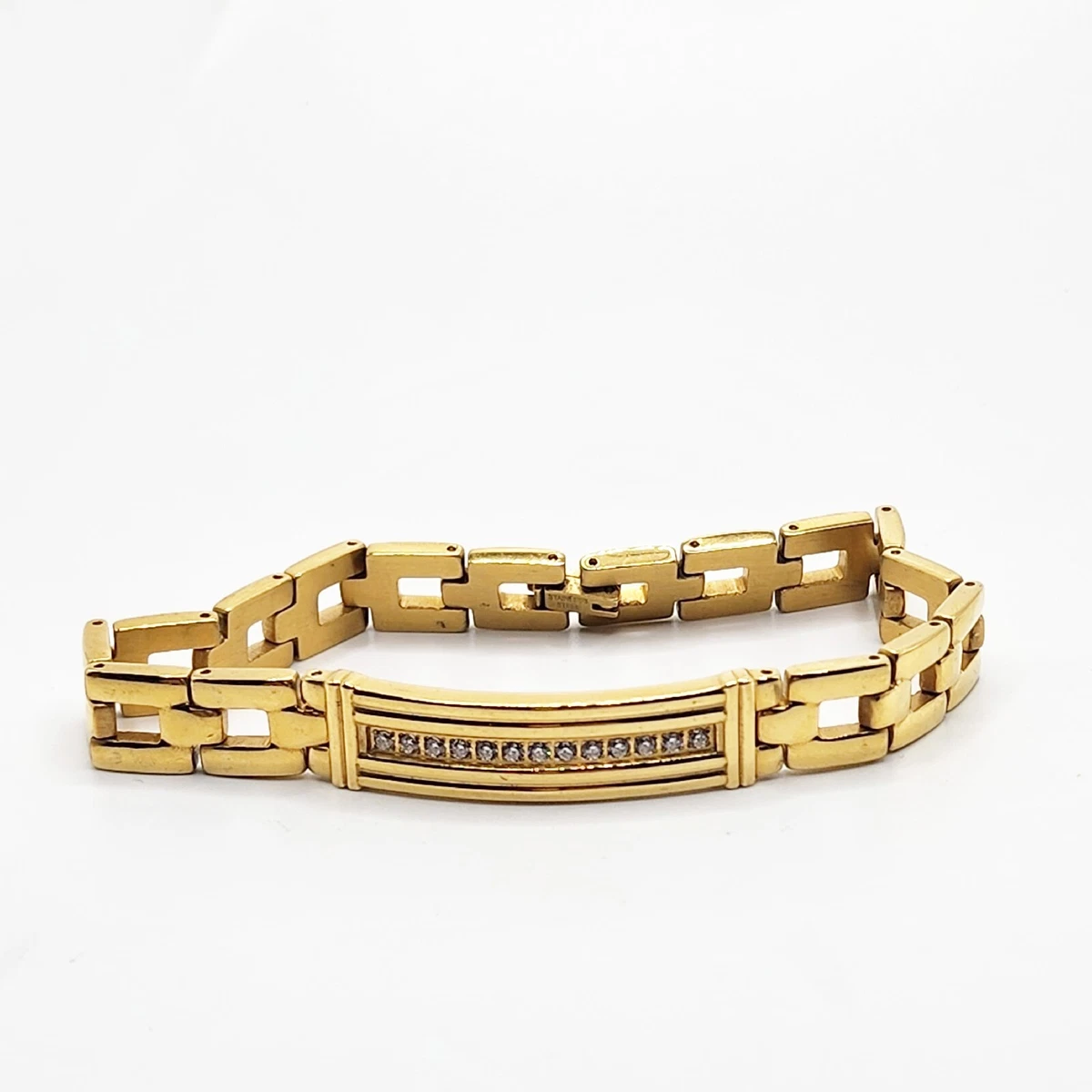 MEN'S 18 KARAT SOLID GOLD FLAT CHAIN BRACELET – Umara