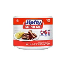 Hefty Supreme Oval Foam Platters (100 ct.)