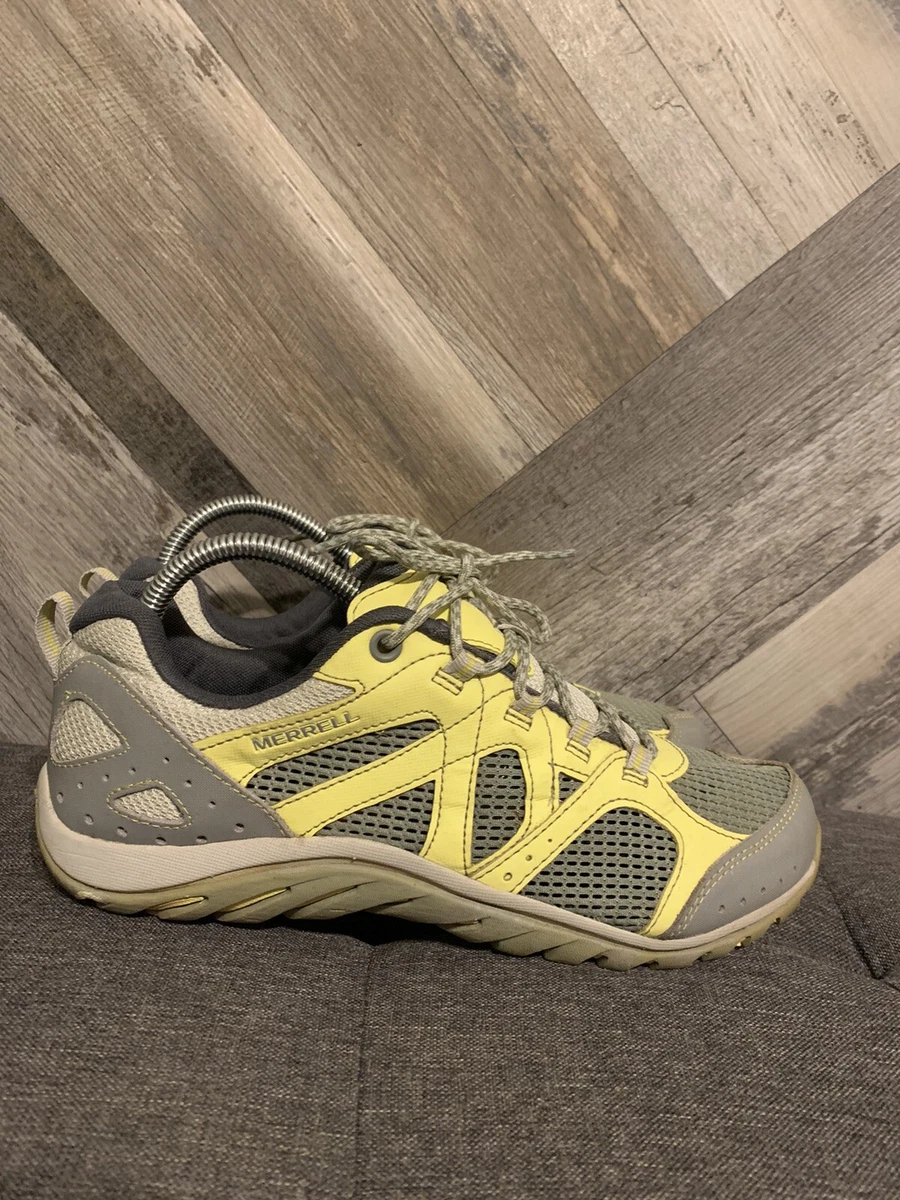 Humaan diameter Theoretisch Merrell Shoes Womens 9.5 Rockbit Cove Boulder Hiking Sneakers J65242 Yellow  Gray | eBay