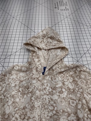 Vintage Floral Hoodie Full Zip Soft Fleece Material Women's Small pockets |  eBay
