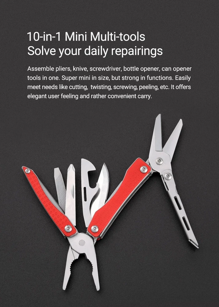 10-in-1 Stainless Steel Multi-Tool Hunting Survival Knife with Scissors & Pliers 10-in-1 Stainless Steel Multi-Tool Hunting Survival Knife with Scissors & Pliers