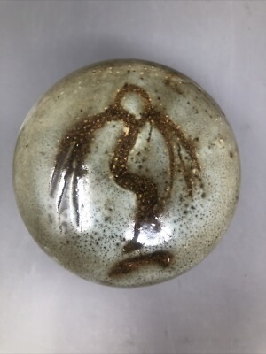 David Leach Porcelain Lidded Dish With Willow Tree Design 11 cm Diameter #2429