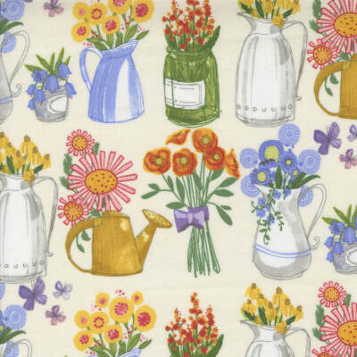 SUPERBLOOM Cream 48782 11  by the yard by Robin Pickens