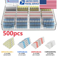 500/160Pcs Waterproof Solder Seal Sleeve Heat Shrink Wire Terminal Connector Kit