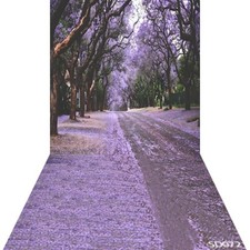 10'x20'CP Purple Forest Avenue Scene Microfiber Fabric background backdrop SD072