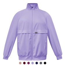 Unisex Medical Hospital Nursing Warm Up Top Scrubs Jackets 3-Pockets Women Men