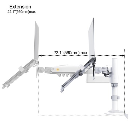 Support Ordinateur Portable 10-17'' Support Ecran PC 17-30 Pouces Charge Maxi... - Photo 5/5